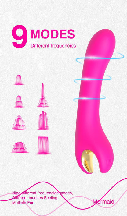 Mermaid: Female Stimulation with 9 Frequency Vibration Massages